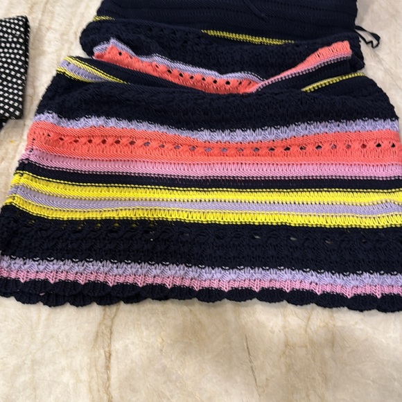 Anthropologie Maeve Navy Knit crochet maxi shirt size M NWT - Picture 5 of 8